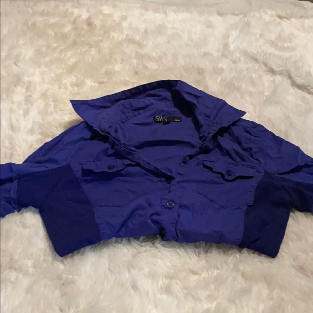 Purple collared shirt